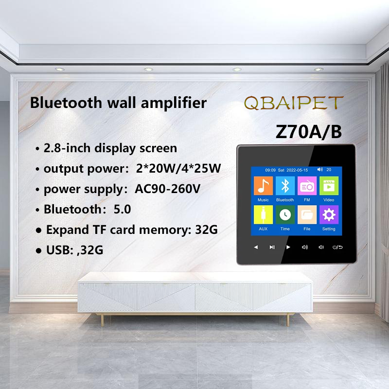 Audio Music System For Home - Ev Bluetooth Duvar Amplifikatörü Arka Plan