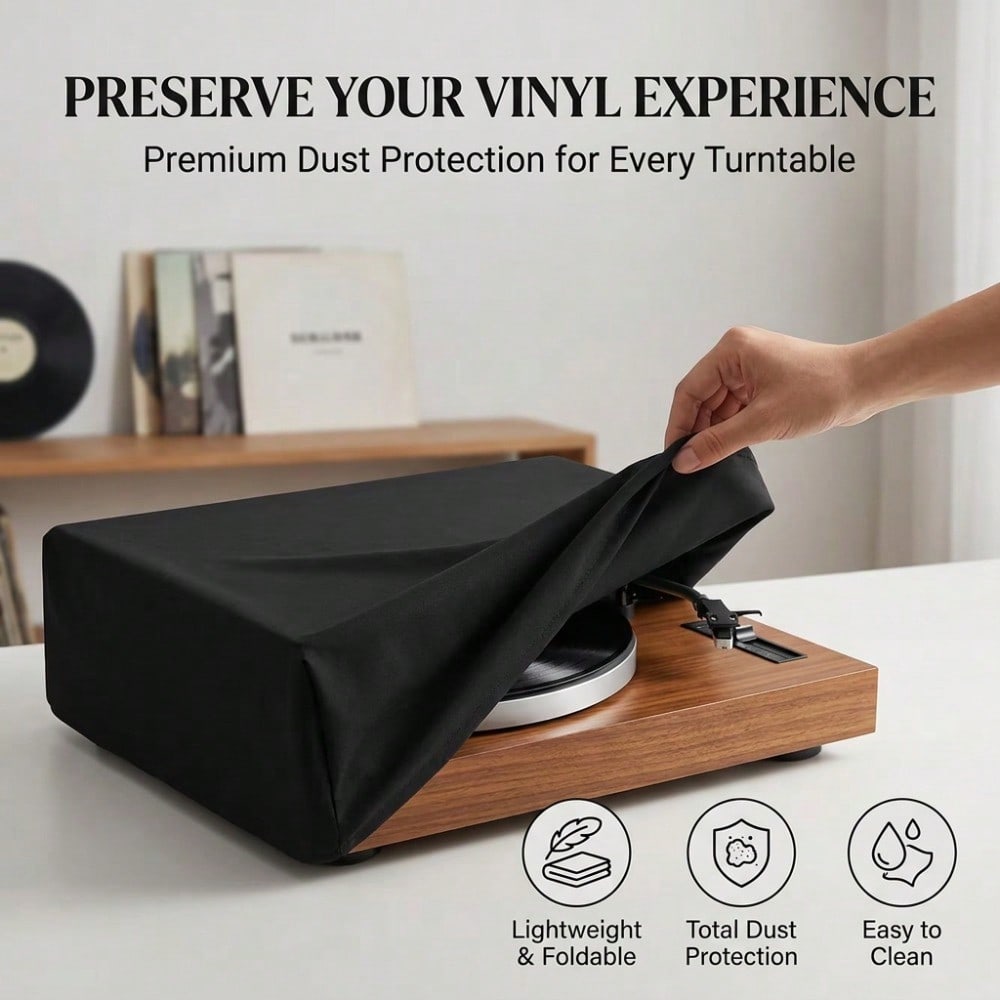 Audio Music Recorder - Vinil Plak Çalar Toz Kapağı –