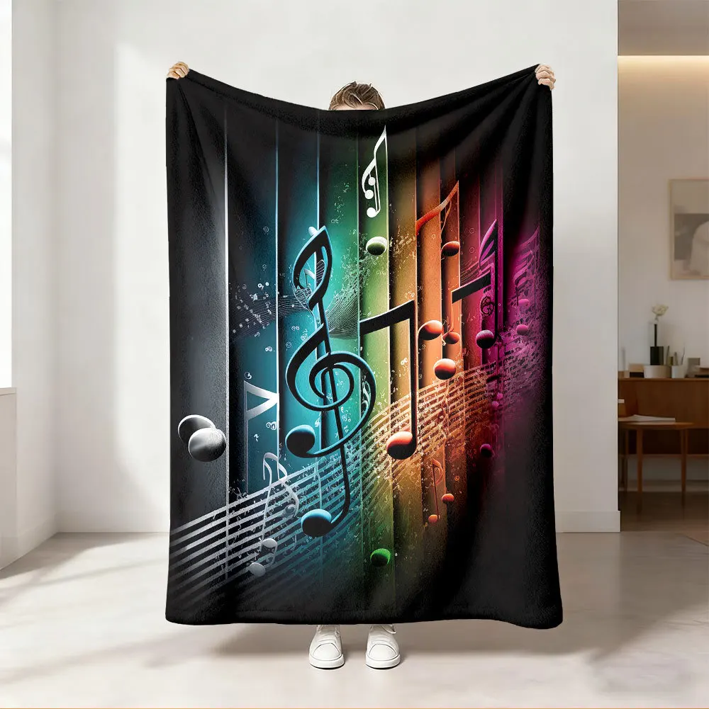 Audio Into Music Sheet - Rengarenk Neon Gökkuşağı Müzik Notaları Baskılı