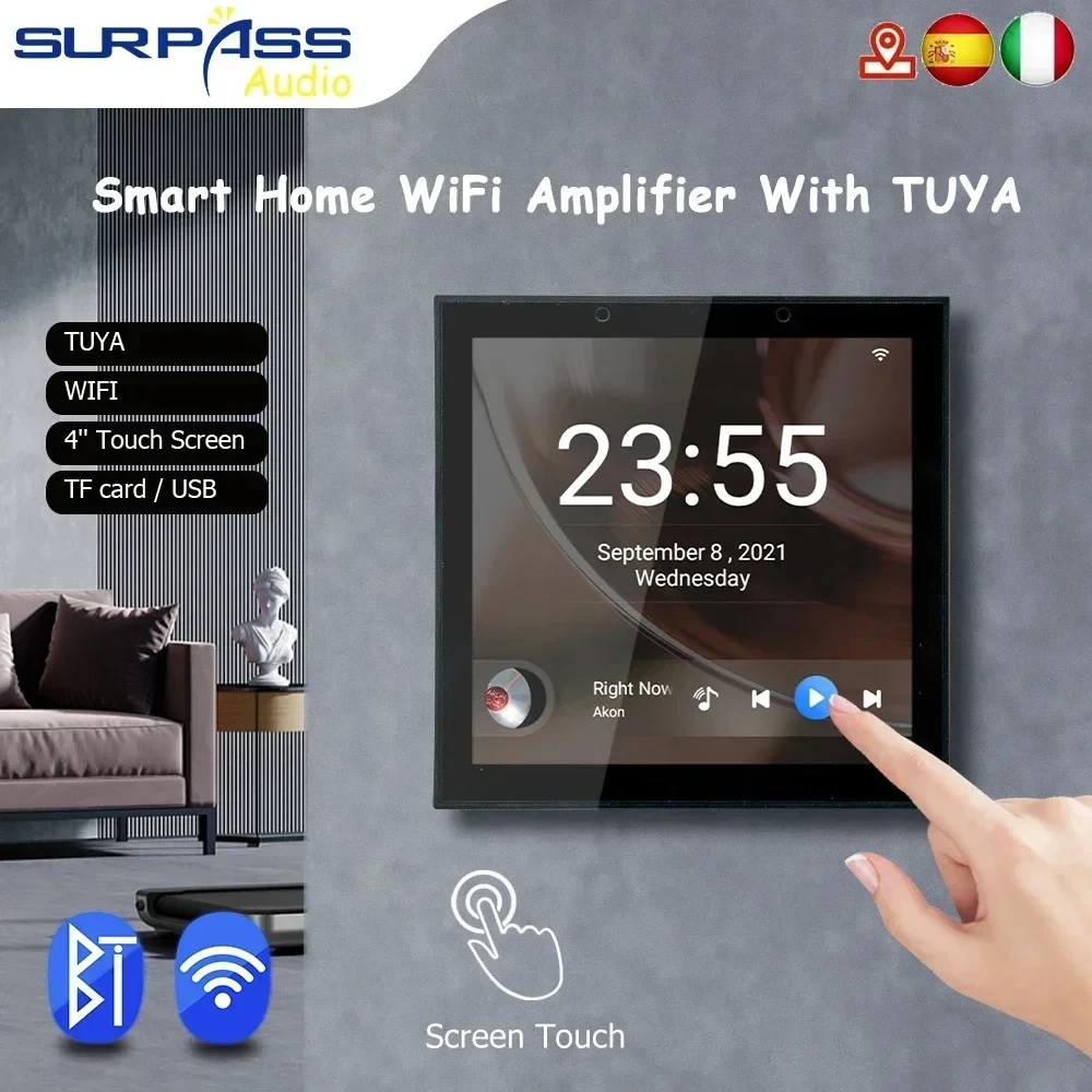 Audio Music System For Home - 4 inç Akıllı TUYA WiFi Duvar