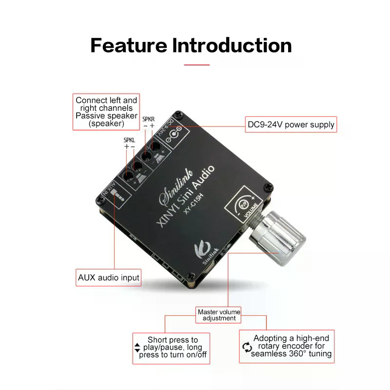 2*20W Bluetooth 5.0 Güç Amplif - Audio Music Player App incelemesi ve fiyatı