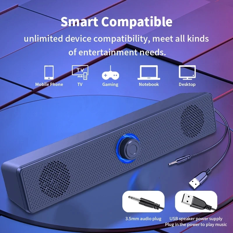 Soundbar Bilgisayar PC TV Dizü - Audio Music System For Home incelemesi ve fiyatı