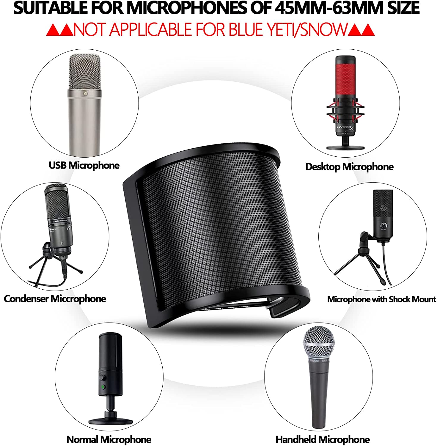 Evrensel mikrofon Pop filtre s - Recording Pop Filter incelemesi ve fiyatı