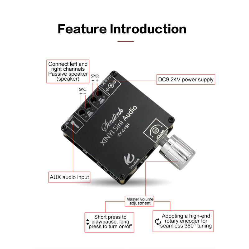 2*20W Bluetooth 5.0 Güç Amplif - Audio Music Player App incelemesi ve fiyatı