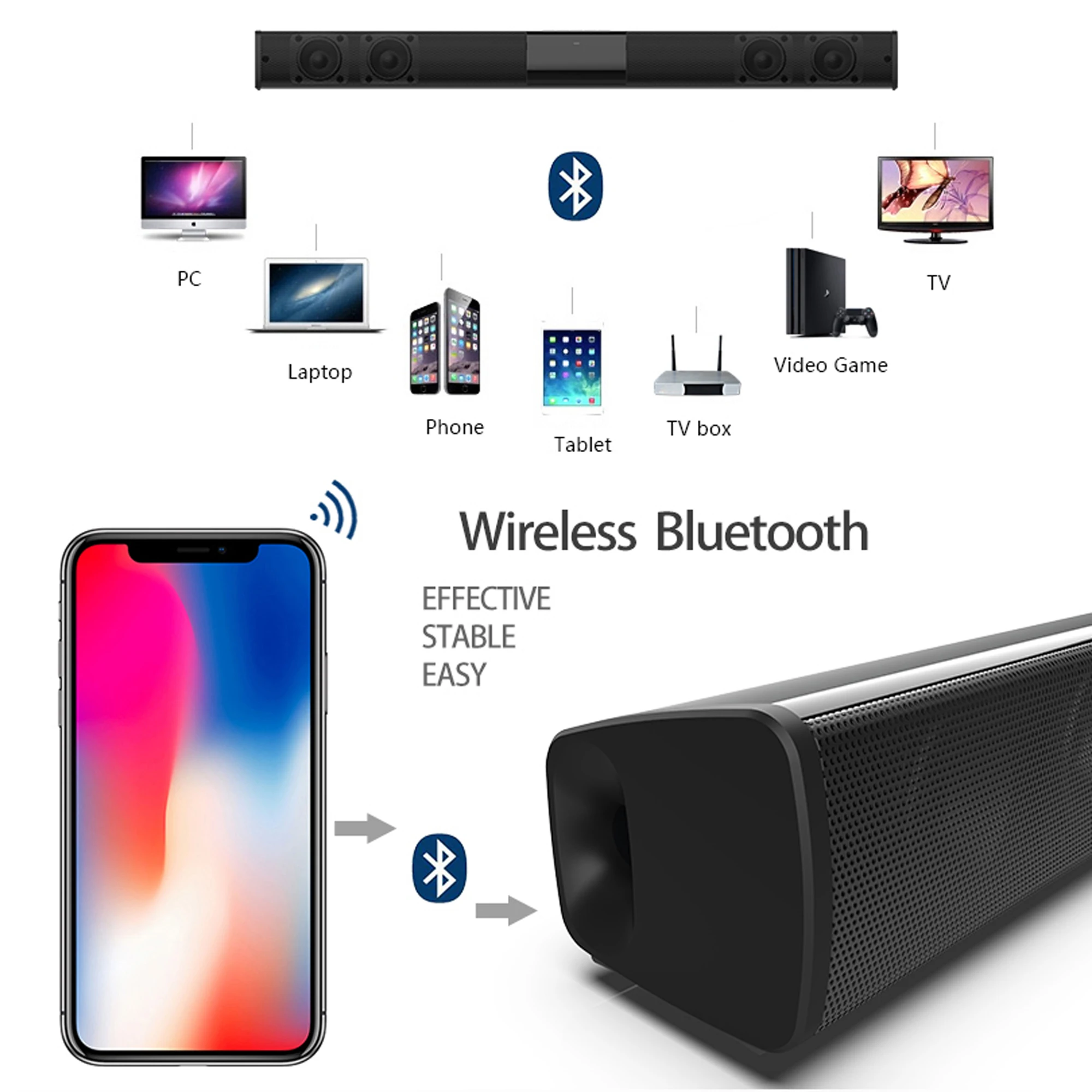 TV bilgisayar için 40W yüksek  - Audio Music System For Home incelemesi ve fiyatı