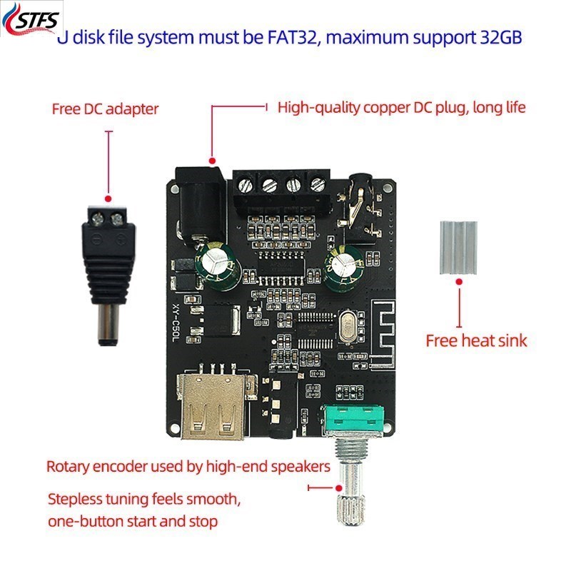 2*50W ForBluetooth 5.0Güç Ampl - Audio Music Player App incelemesi ve fiyatı