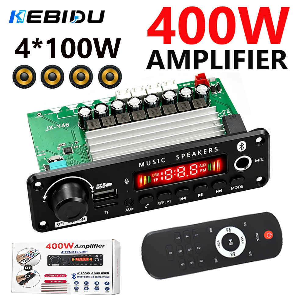 KEBIDU 400W Amplifikatör Araba - Audio Music Recorder incelemesi ve fiyatı