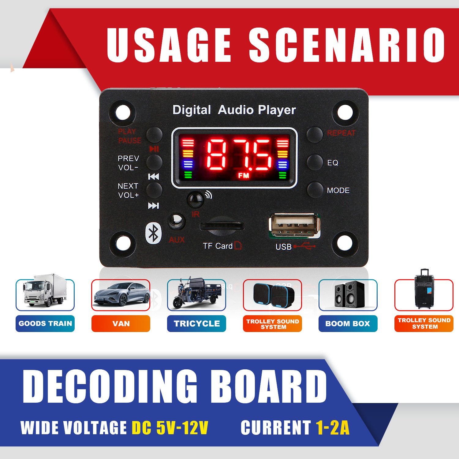 12 V Kablosuz Handsfree Blueto - Audio Music Recorder incelemesi ve fiyatı