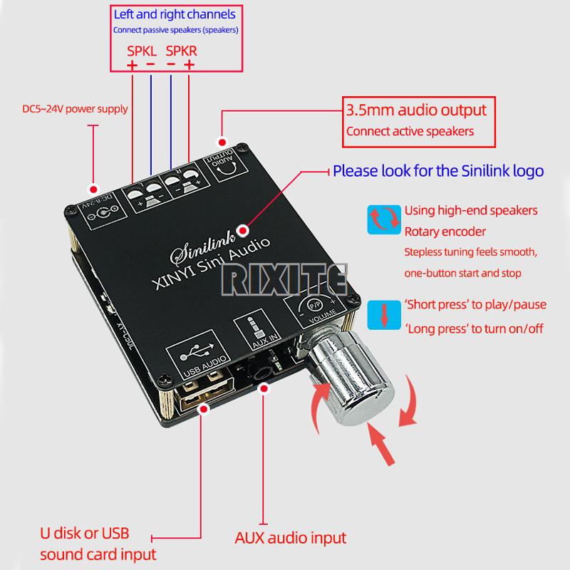 2*50W Bluetooth 5.0 Güç Amplif - Audio Music Player App incelemesi ve fiyatı
