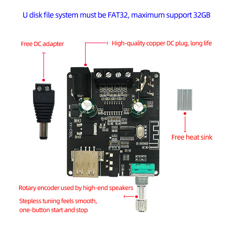2*50W Bluetooth 5.0 Güç Amplif - Audio Music Player App incelemesi ve fiyatı