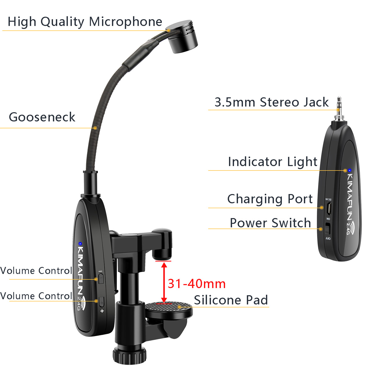 KIMAFUN 2.4G enstrüman klasik  - Audio Music Youtube incelemesi ve fiyatı